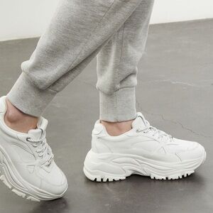 The Kooples White High Platform Chunky Athletic Shoes